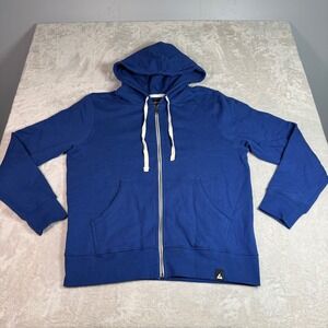 NWOT American Giant Mens Midweight Full Zip Hoodie L Blue Made in USA